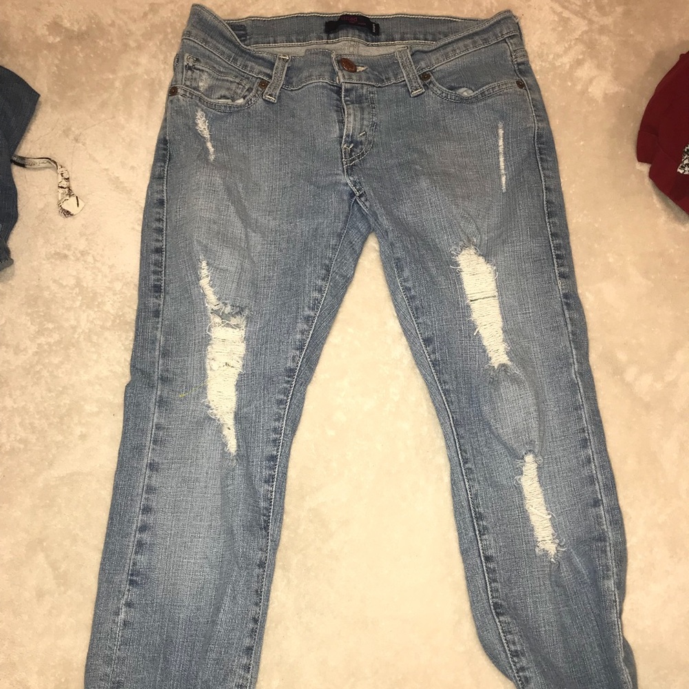 Distressed jeans